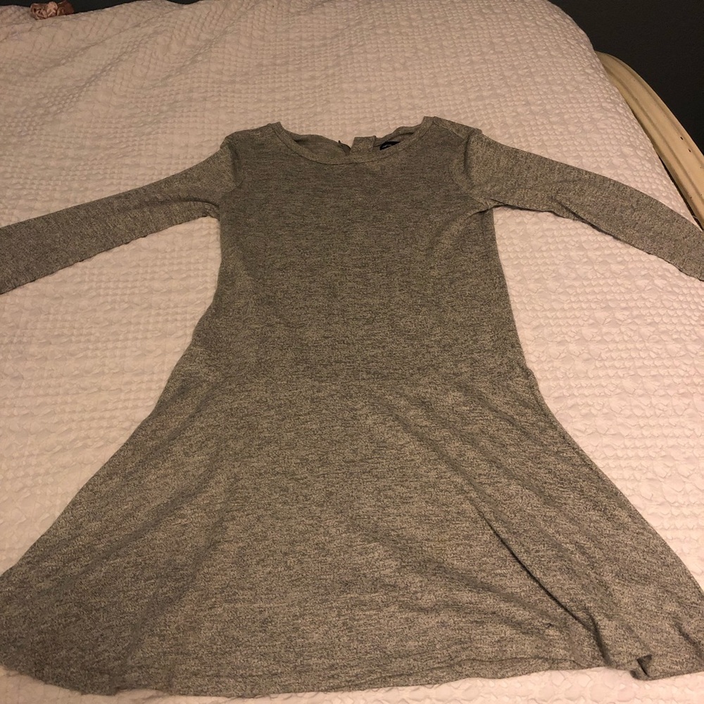 grey thick material dress